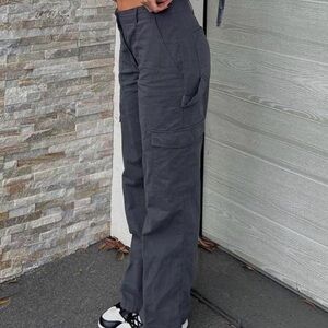 White Fox Boutique Dark Greenish Grey Cargo Pants